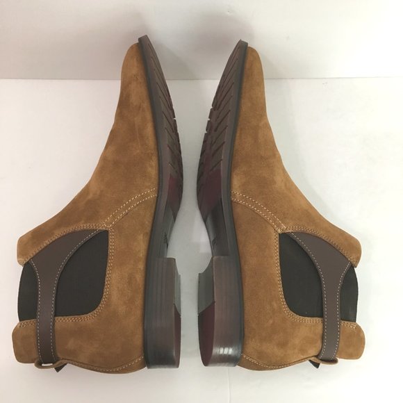 Stacy Adams Men's Roane Brown Tan Suede Leather Chelsea Boots Size 11.5 NEW - Picture 8 of 12